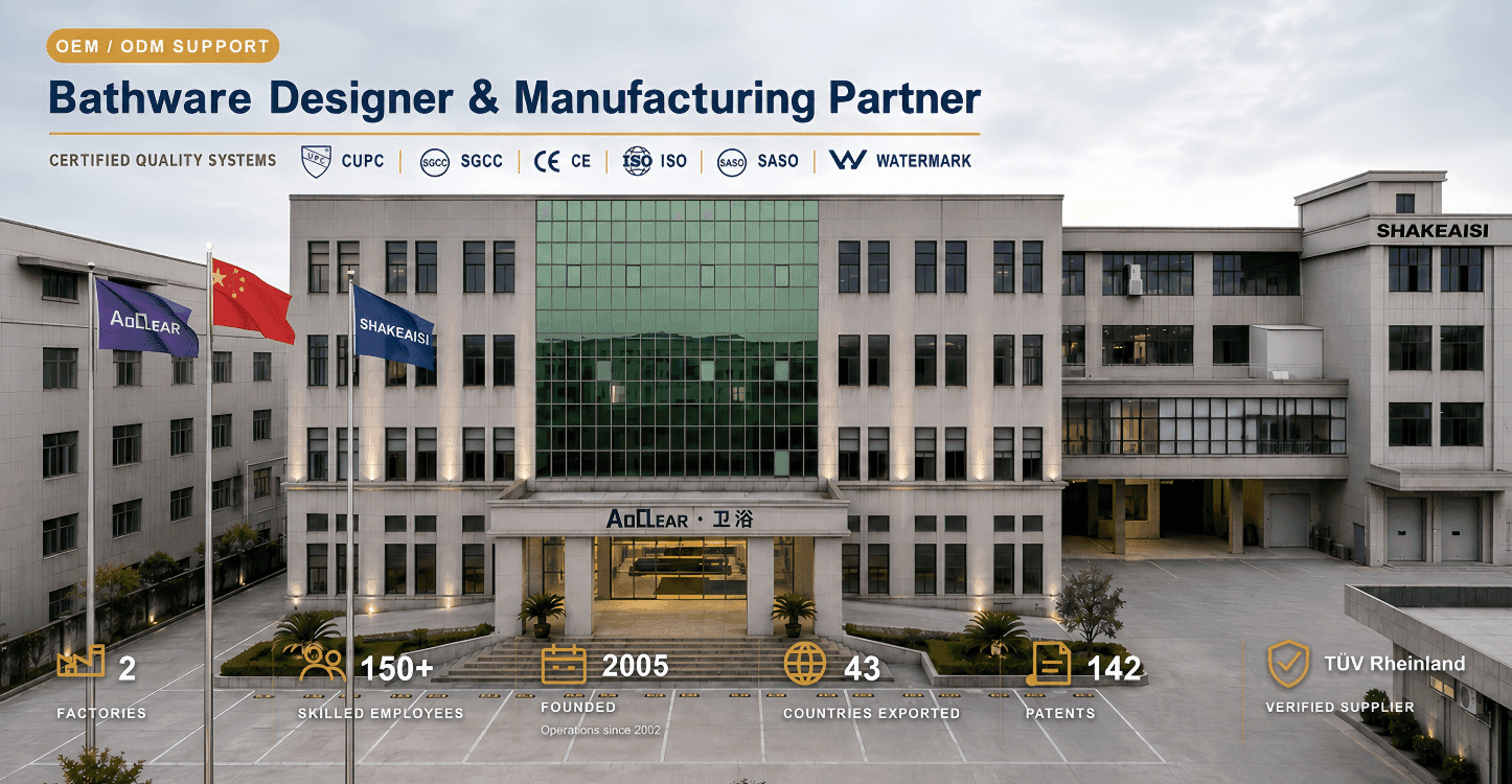 ACCLEAR manufacturing headquarters with factory capacity, workforce, export markets, patents, and certification highlights