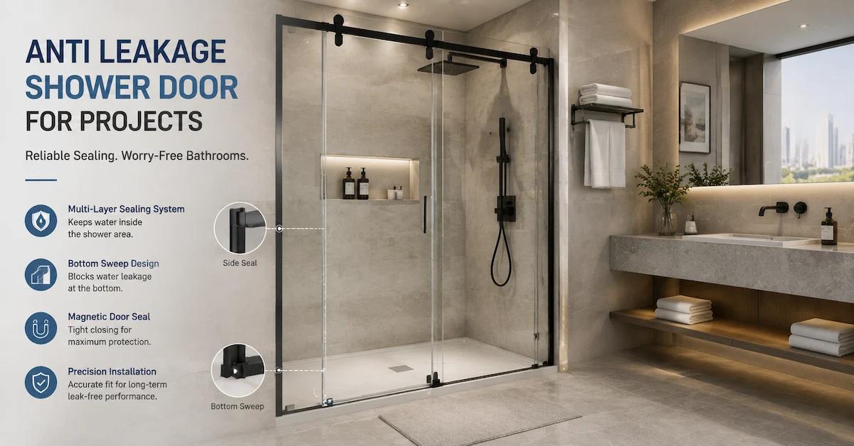 Anti Leakage Shower Door for Projects: How to Prevent Water Problems in Commercial Bathrooms