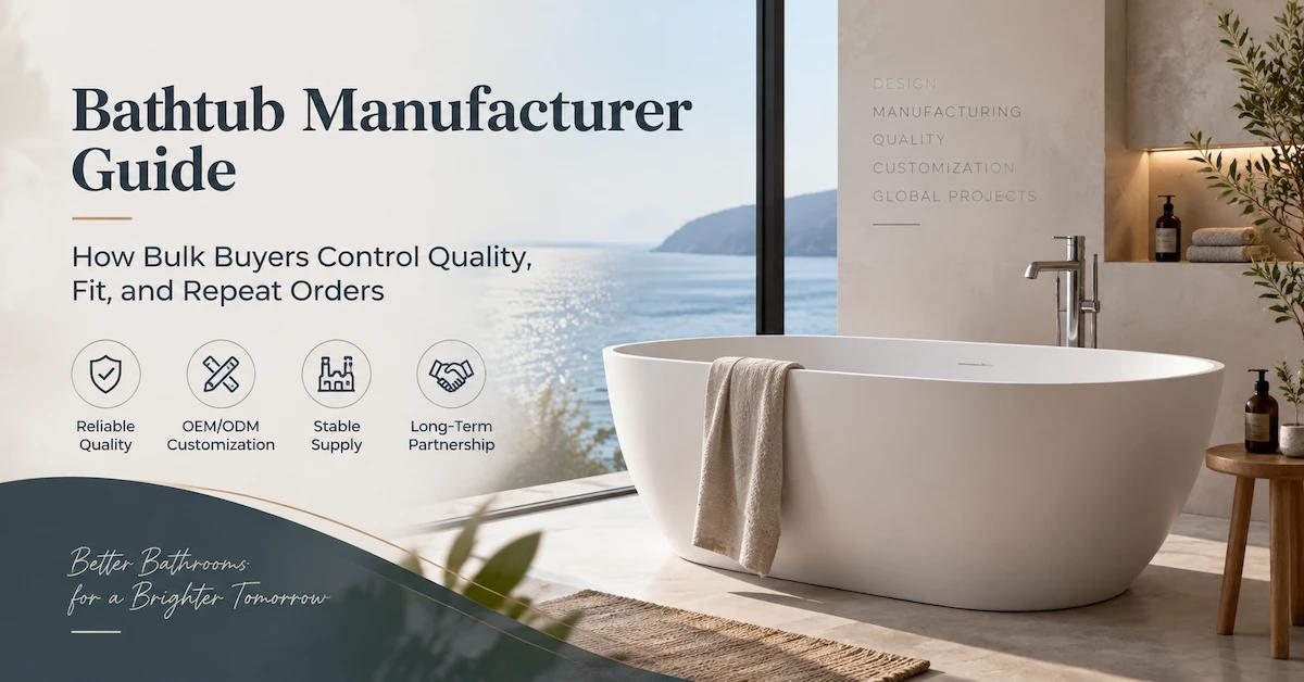 Bathtub Manufacturer Guide: How Bulk Buyers Control Quality, Fit, and Repeat Orders